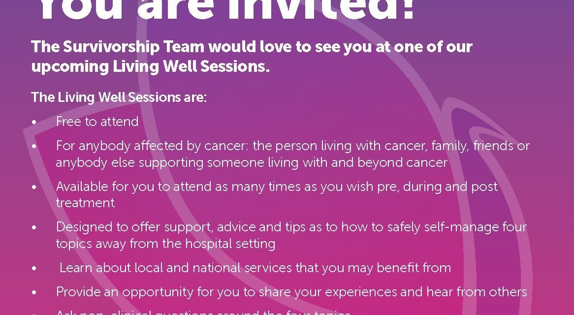 You are invited! – Living Well Sessions