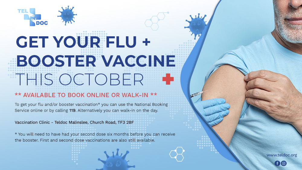 Get your Flu & Booster vaccination this October…